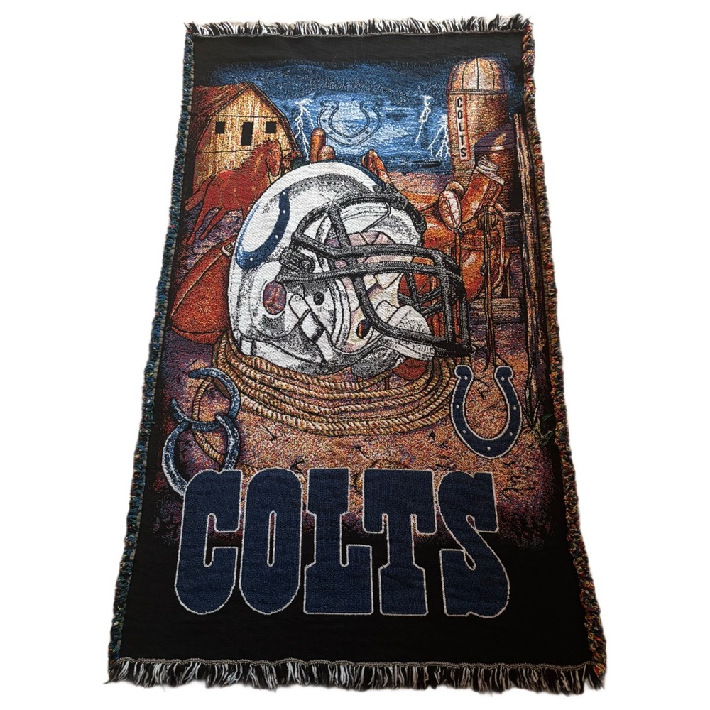 52” by 30” AFC South Indianapolis Colts Themed Tapestry Woven Throw Blanket